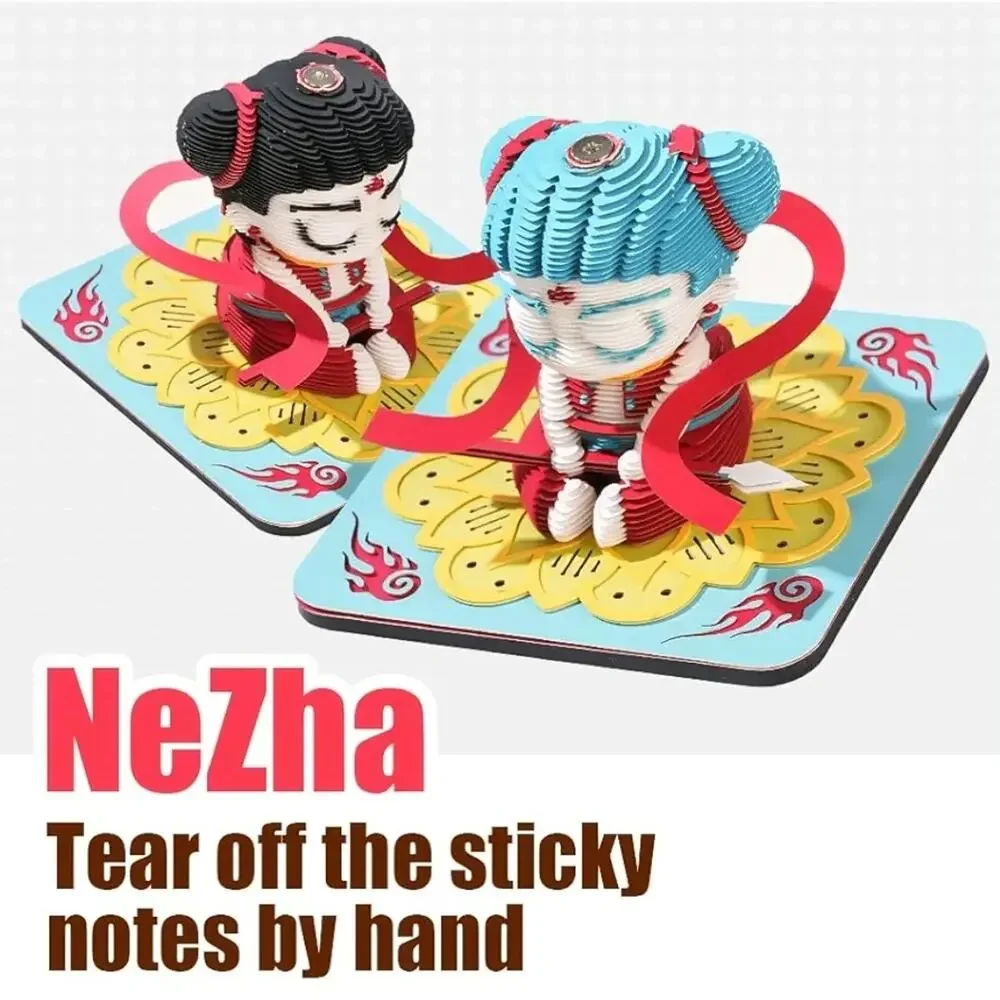 3D Note Paper Rip Away calendar 215 Pages Ne Zha Desktop Calendar S21